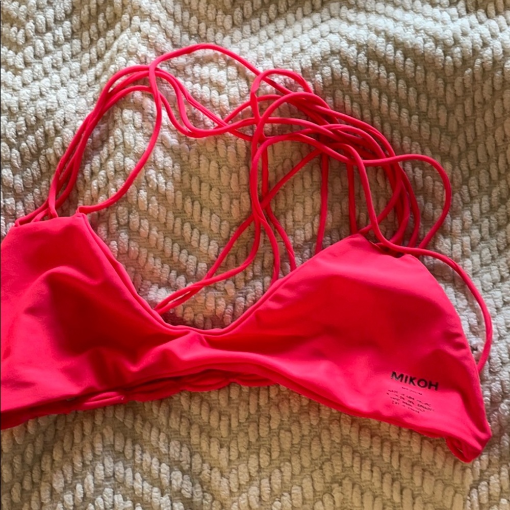 Mikoh pink bikini top